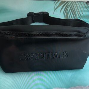 Essentials Matte Black Belt Bag